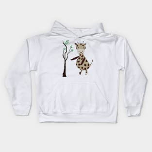 My giraffe, the giraffe girl, Kids Hoodie